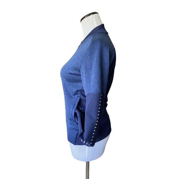 Under Armour Women Qualifier Hybrid Warm Up Jacket Size XS Blue Cold Gear Zip Up - Picture 3 of 15